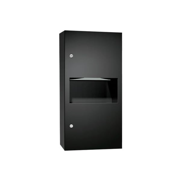 Asi ASI Surface Mounted Paper Towel Dispenser & Waste Receptacle, Stainless Steel, Black 10-64623-9-41PC - main